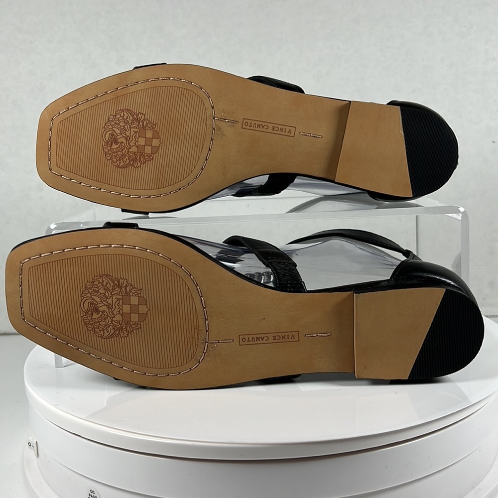 Size 6 Vince Camuto Gladiator Black Sandals w/Hardware - Sereny - Picture 7 of 13